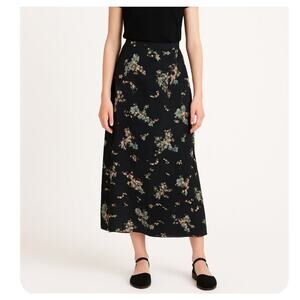 Contemporary Explosion vintage maxi skirt A-line Asian China satin skirt SZ 9/10